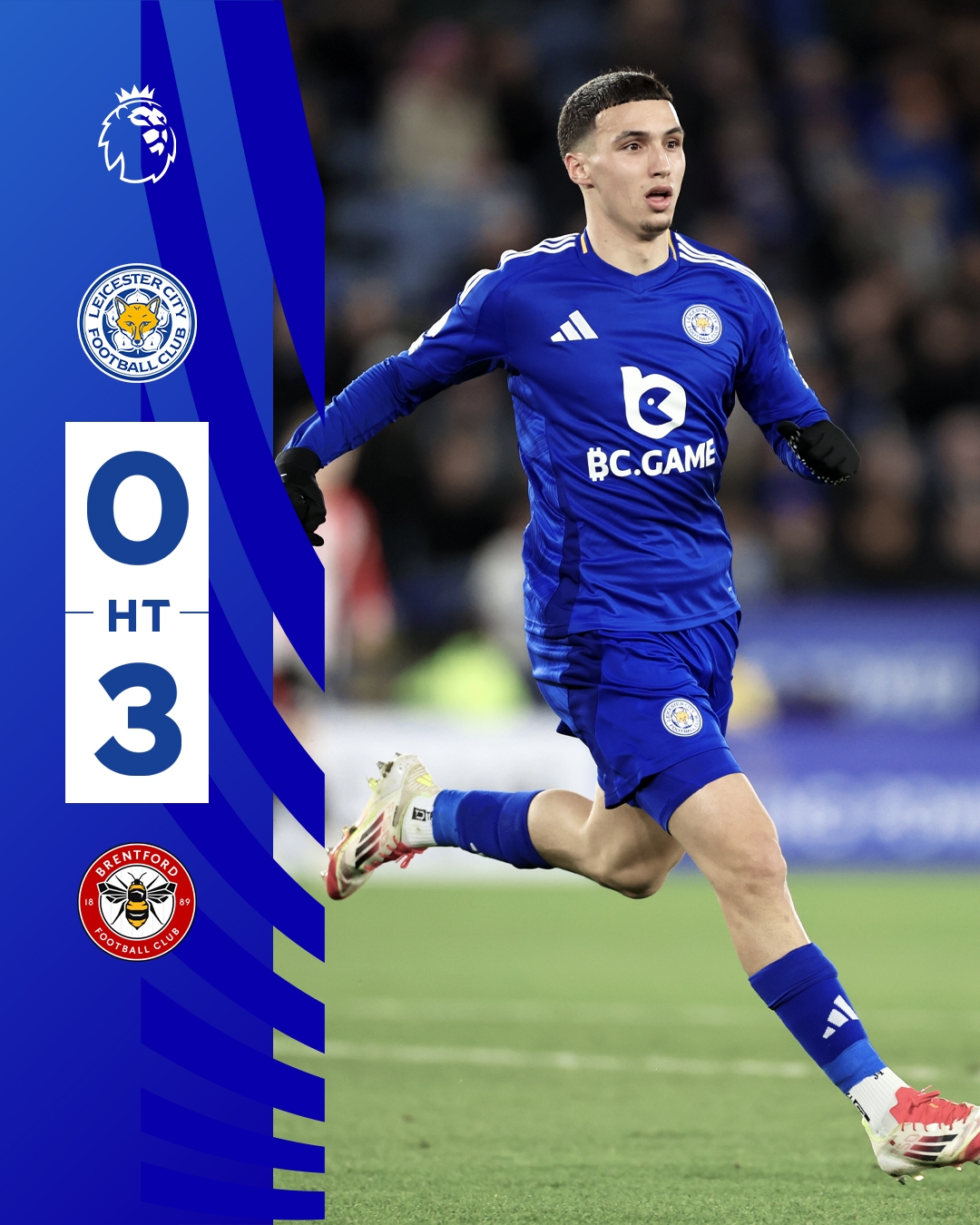  半場(chǎng)0-3！萊斯特若不進(jìn)球輸球，將主場(chǎng)6連敗0進(jìn)球創(chuàng)歷史最糟戰(zhàn)績(jī)