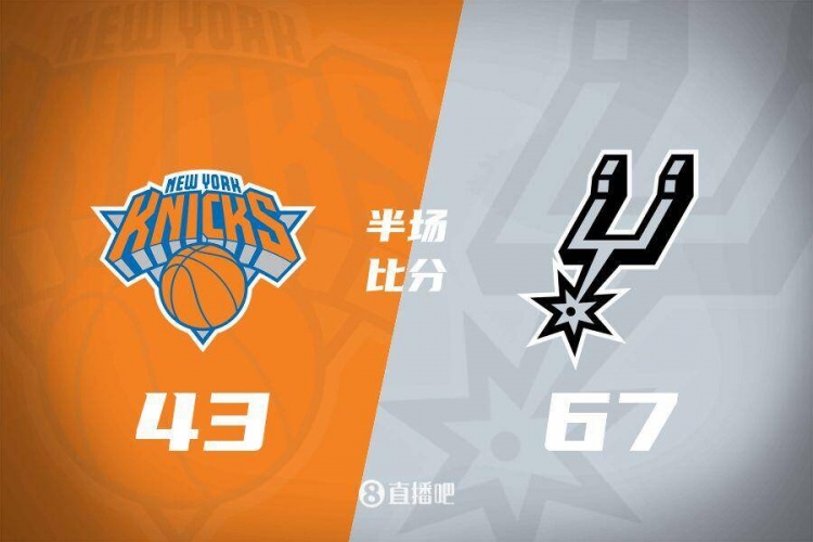  花了？馬刺半場4人得分上雙67-43領(lǐng)先尼克斯24分 唐斯19分
