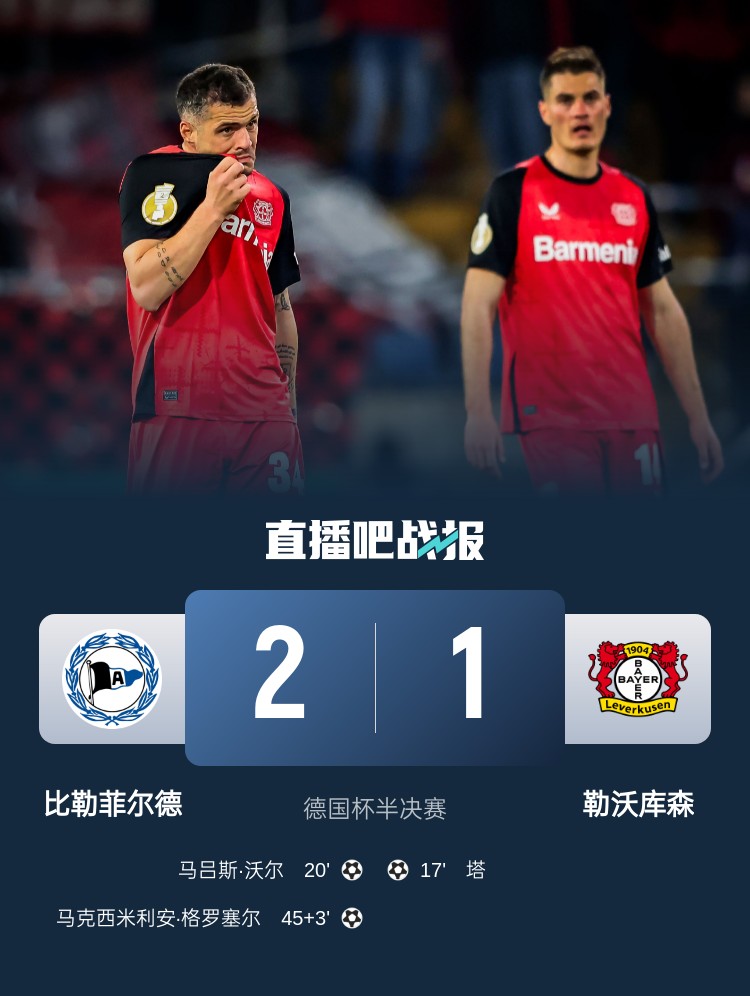  比勒菲爾德是史上第4支晉級(jí)德國(guó)杯決賽的德丙球隊(duì)，此前3隊(duì)未奪冠